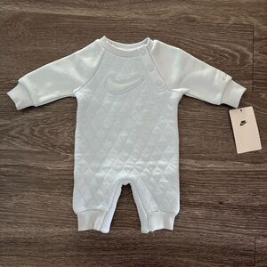 NWT Nike Newborn Baby Blue Quilted One-Piece